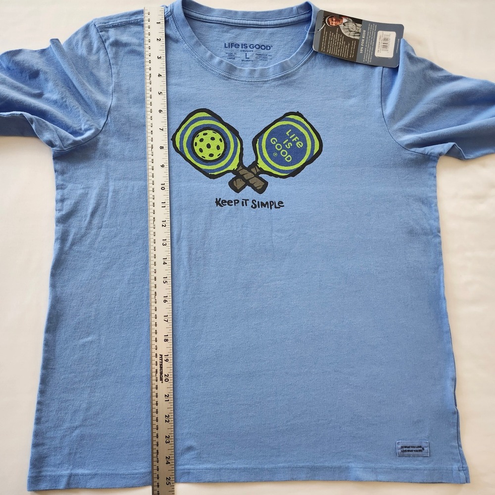 NWT Life Is Good Pickleball Keep It Simple Long Sleeve Crusher Tee Women's Large - Picture 8 of 8